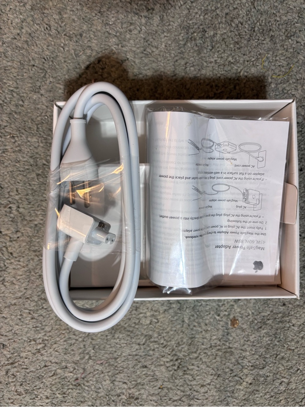 Apple White Power Extension Cable/Cord (ONLY) for 85 W MagSafe power adapter